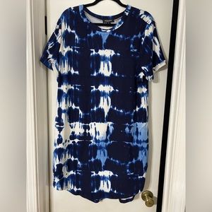 Tie-Dye Blue & White Dress